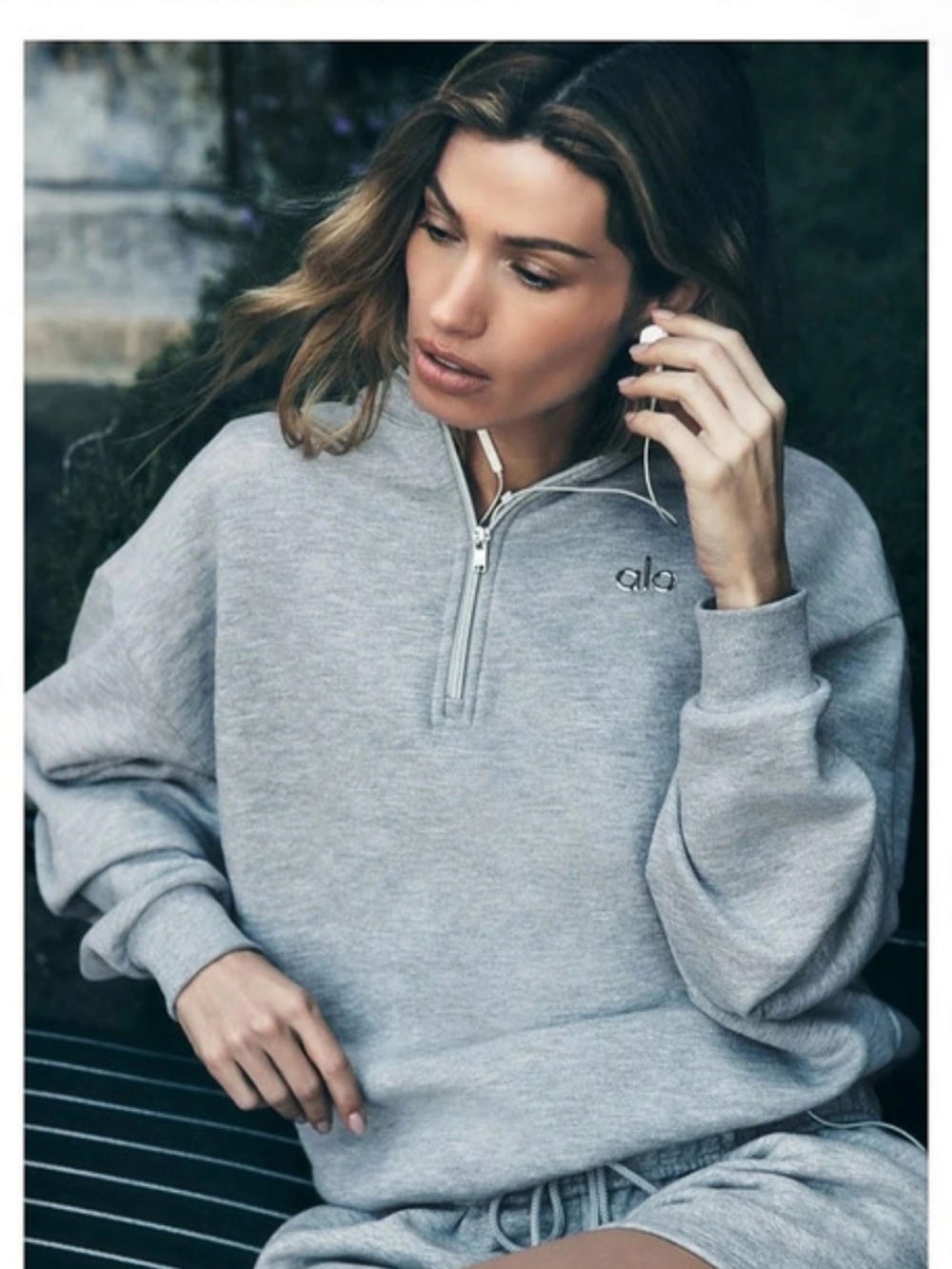 Alo Accolade 1/4 Zip Pullover Gray 1/4 Zip Pullover Size Small Like New